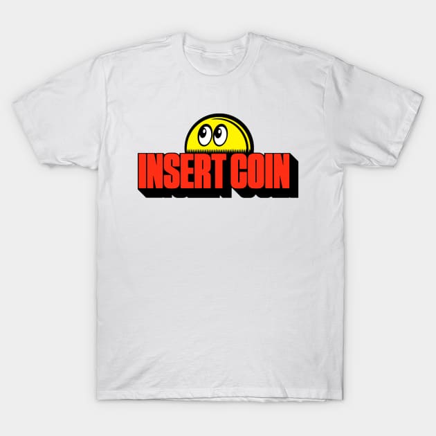 Insert Coin Arcade T-Shirt by GuitarManArts